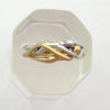 Man/Woman Embrace Puzzle Ring I-Sterling & 14K Yellow Gold