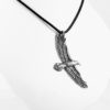 Soaring Raven Necklace-Silver