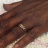 Man/Woman Embrace Puzzle Ring I-Sterling & 14K Yellow Gold - Image 3