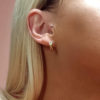 Woman Post Earrings-14K Gold Plate - Image 3