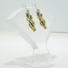 Man/Woman Embrace Puzzle Earrings 1-Sterling & 14K Gold plated