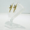 Man/Woman Embrace Puzzle Earrings 1-Sterling & 14K Gold plated - Image 2