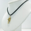 Man/ Man Embrace Puzzle Pendant-Sterling & 14K Gold Plate - Image 2