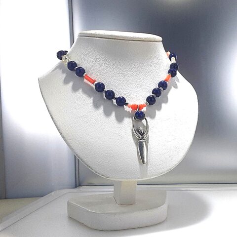Spirit Healer Necklace with Lapis