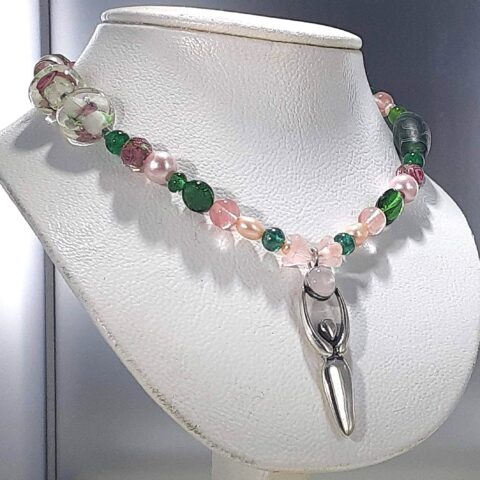 Spirit Healer Necklace with Rose Quartz